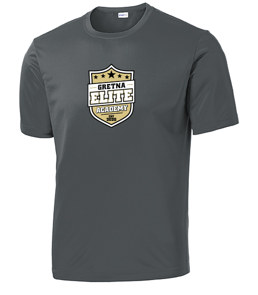 Gretna Elite Grey Polyester T-shirt with Shield Logo – Special Tee's ...