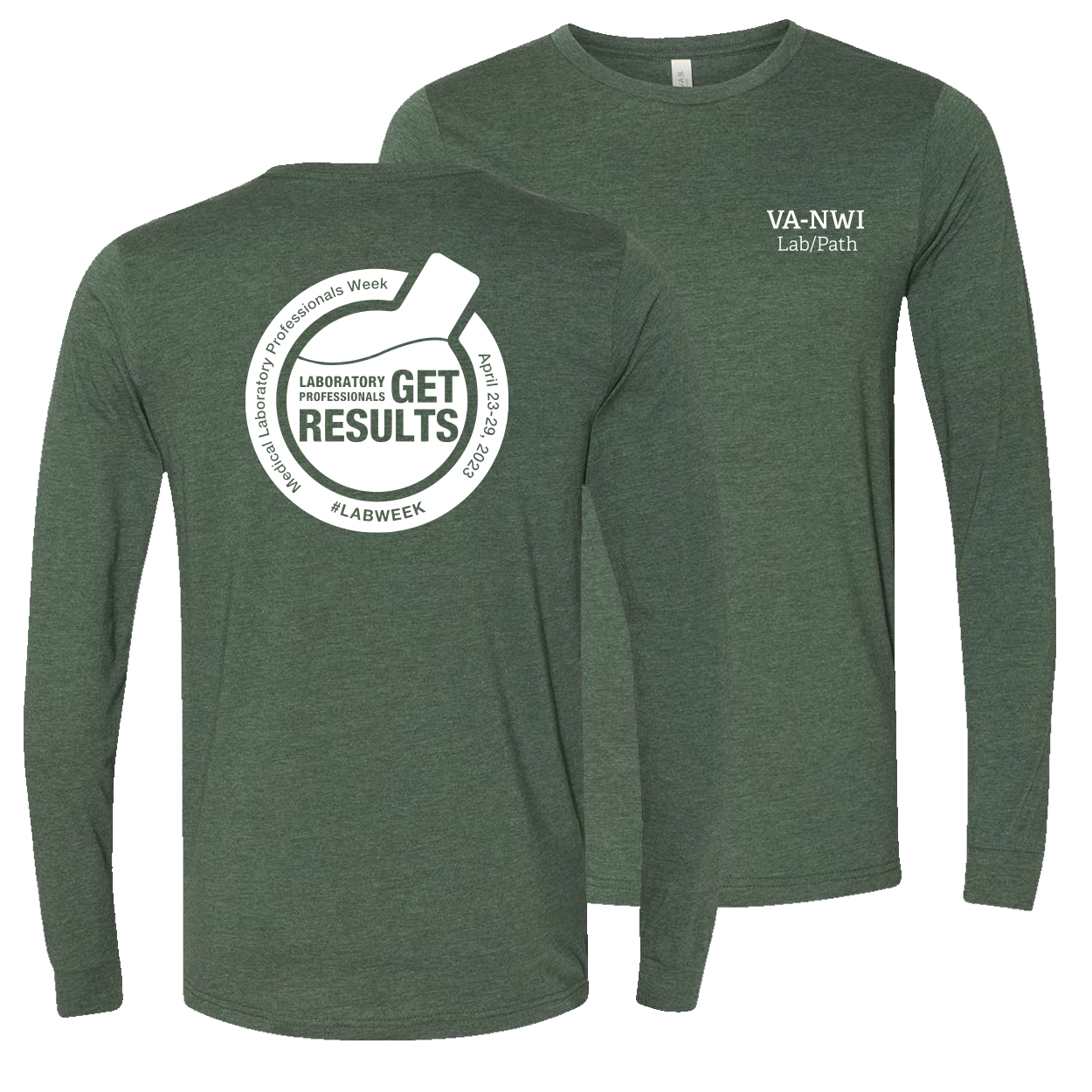 VA Hospital Long Sleeve TShirt with Get Results Logo Special Tee's
